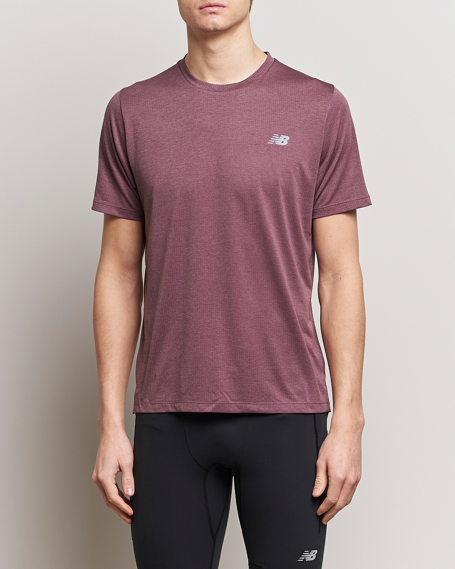 Herre | Kortermede t-shirts | New Balance Running | Athletics Run T-Shirt Licorice Heather