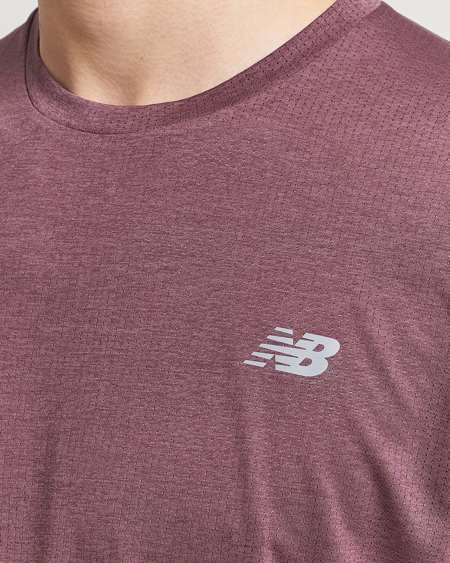 Herre | T-Shirts | New Balance Running | Athletics Run T-Shirt Licorice Heather