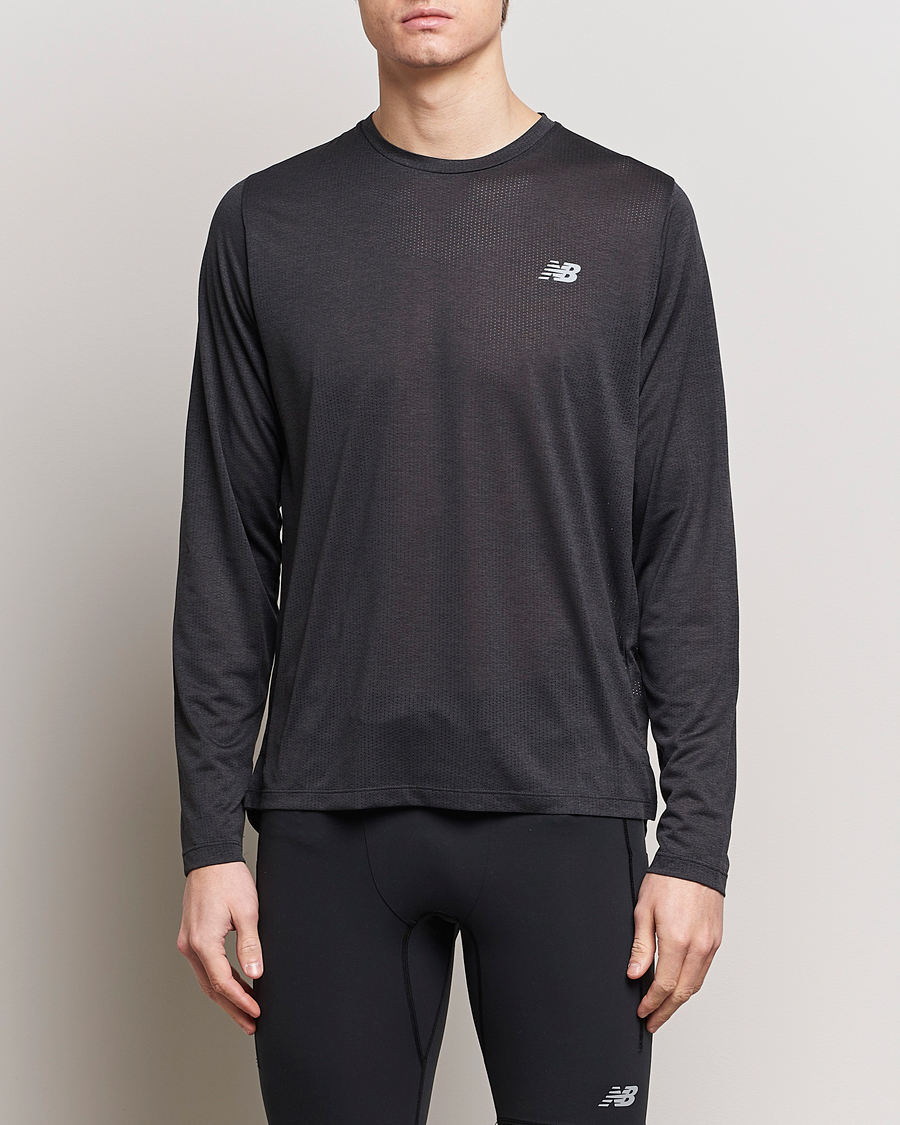 Herre |  | New Balance Running | Athletics Run Long Sleeve T-Shirt Black