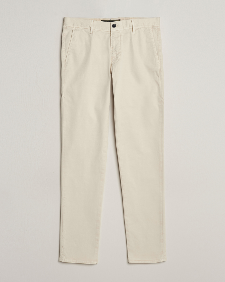 Herre | Bukser | Incotex | Slim Fit Garment Dyed Slacks Off White