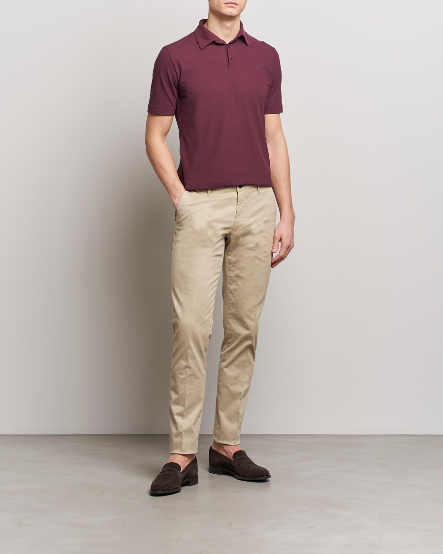 Herre | Bukser | Incotex | Slim Fit Garment Dyed Slacks Light Beige