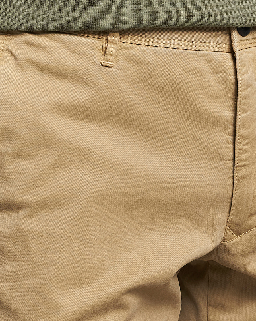 Herre | Bukser | Incotex | Slim Fit Garment Dyed Slacks Beige