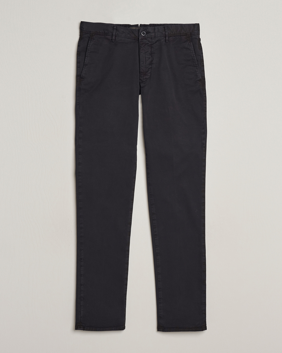 Herre | Bukser | Incotex | Slim Fit Garment Dyed Slacks Black