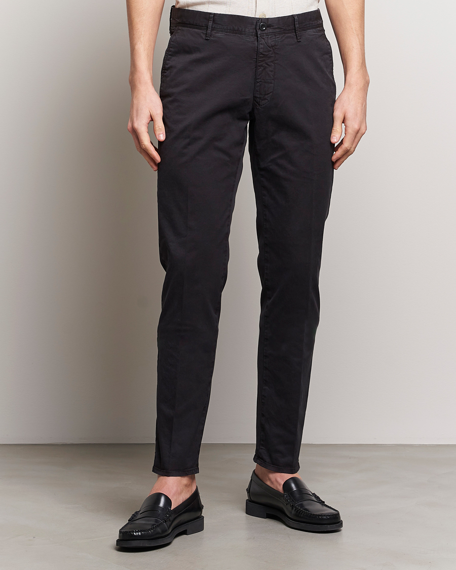 Herre | Klær | Incotex | Slim Fit Garment Dyed Slacks Black