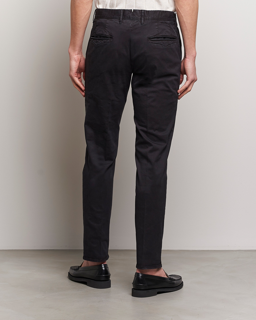 Herre | Bukser | Incotex | Slim Fit Garment Dyed Slacks Black