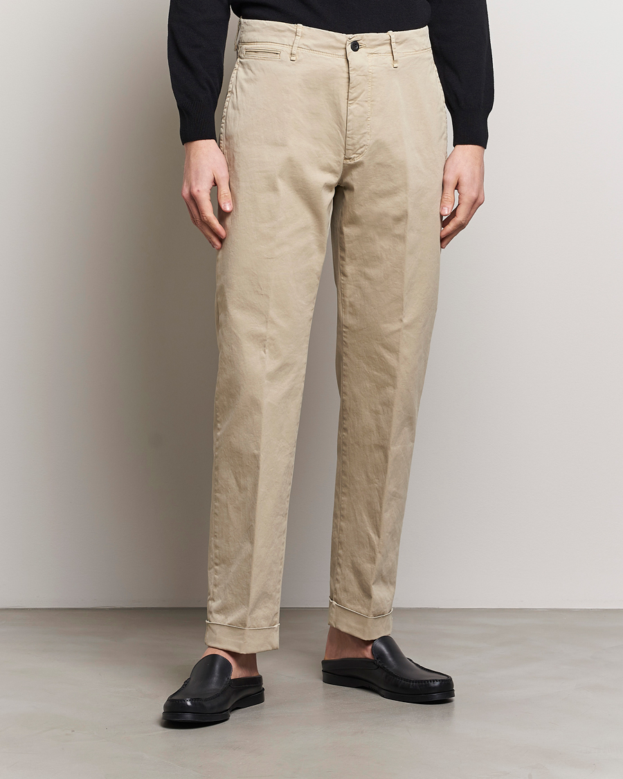 Herre |  | Incotex | Regular Fit Cotton Stretch Slacks Beige