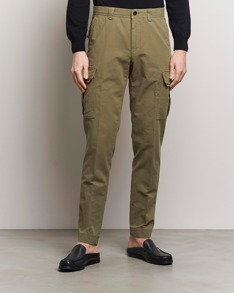 Herre | Avdelinger | Incotex | Slim Fit Cargo Pants Military Green