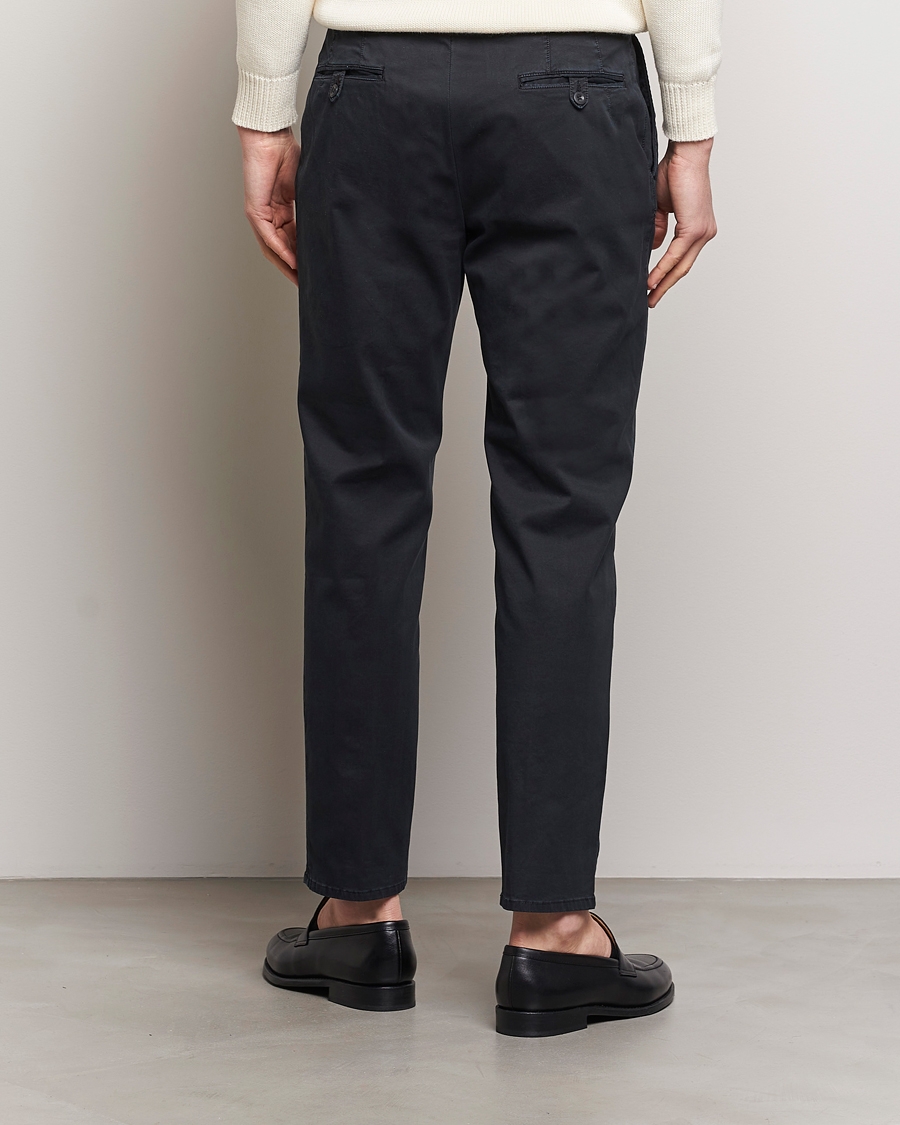 Herre | Bukser | Incotex | Tapered Fit Pleated Slacks Black