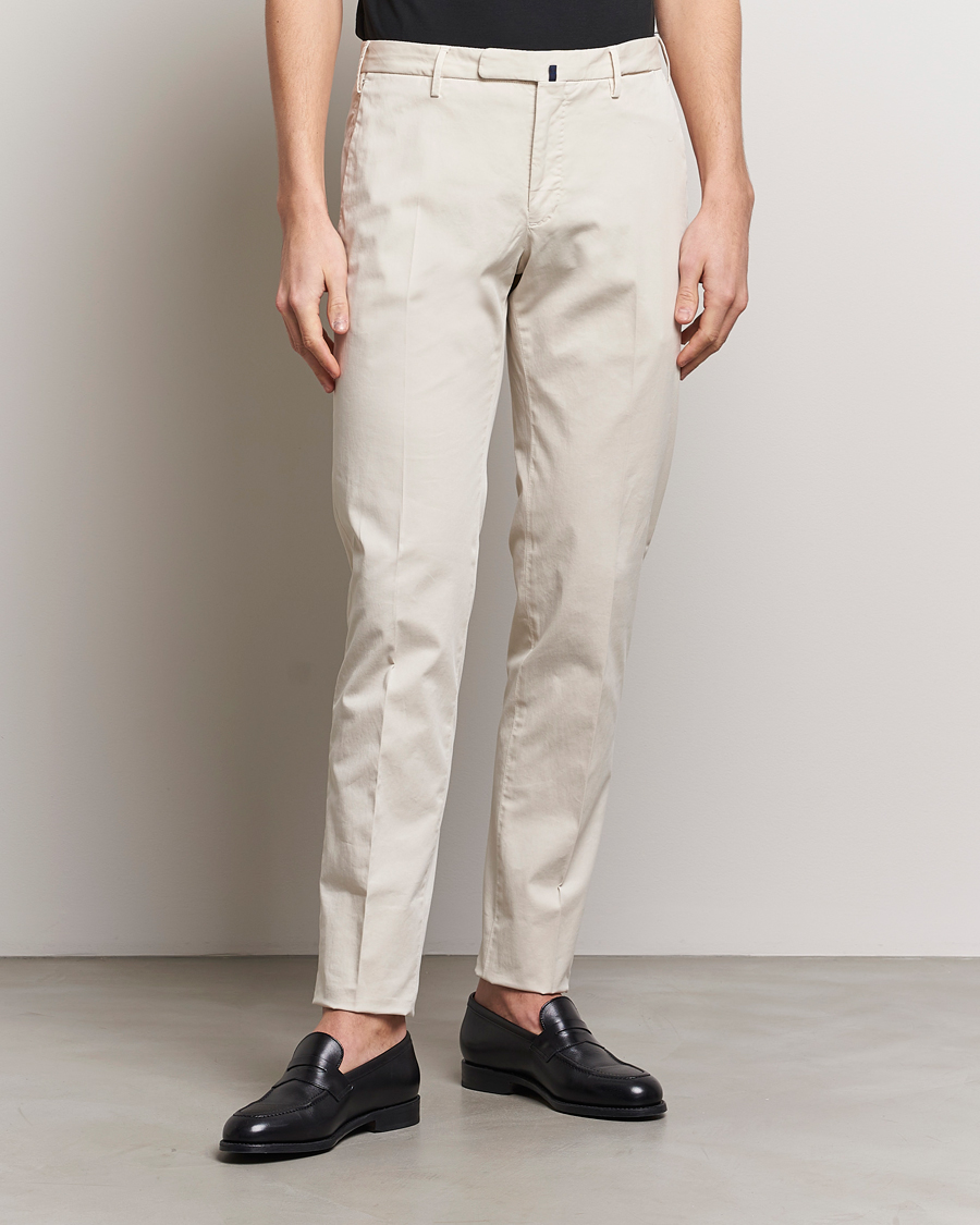 Herre | Bukser | Incotex | Slim Fit Comfort Chinos Off White