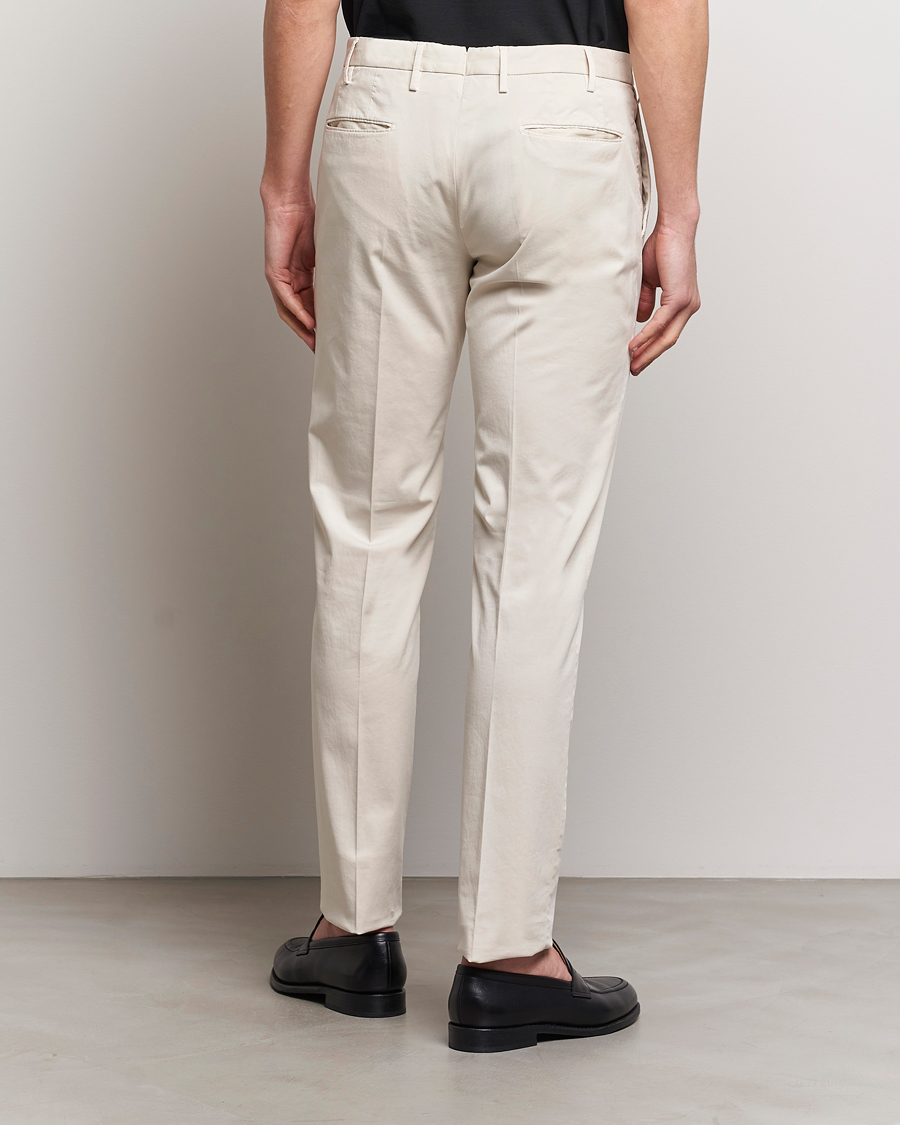 Herre | Bukser | Incotex | Slim Fit Comfort Chinos Off White