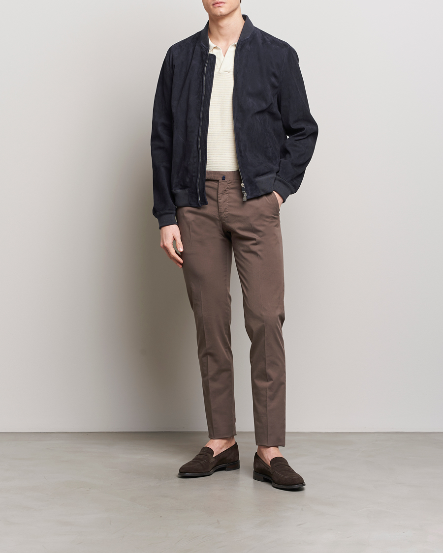 Herre | Bukser | Incotex | Slim Fit Comfort Chinos Dark Brown