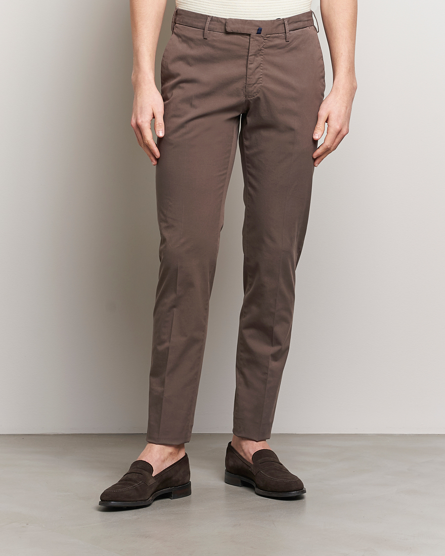 Herre | Incotex | Incotex | Slim Fit Comfort Chinos Dark Brown