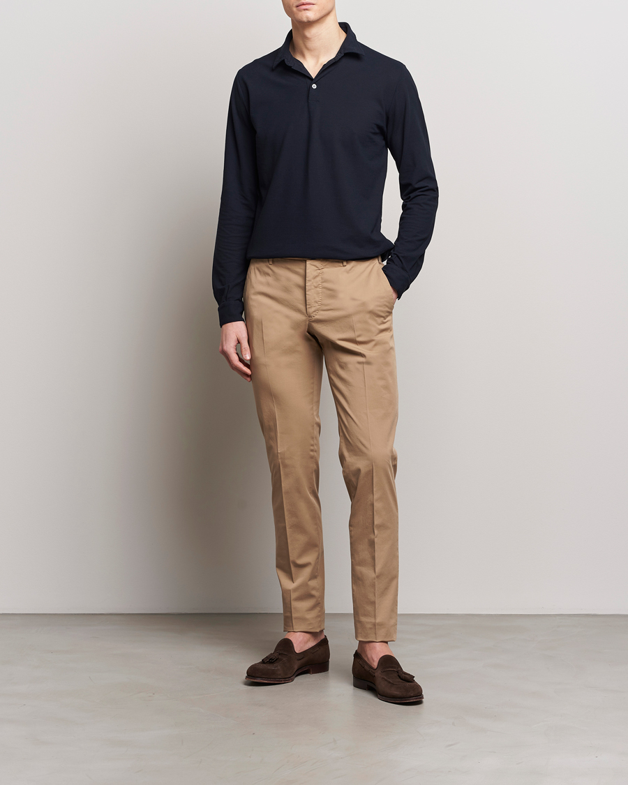 Herre | Bukser | Incotex | Slim Fit Comfort Chinos Beige