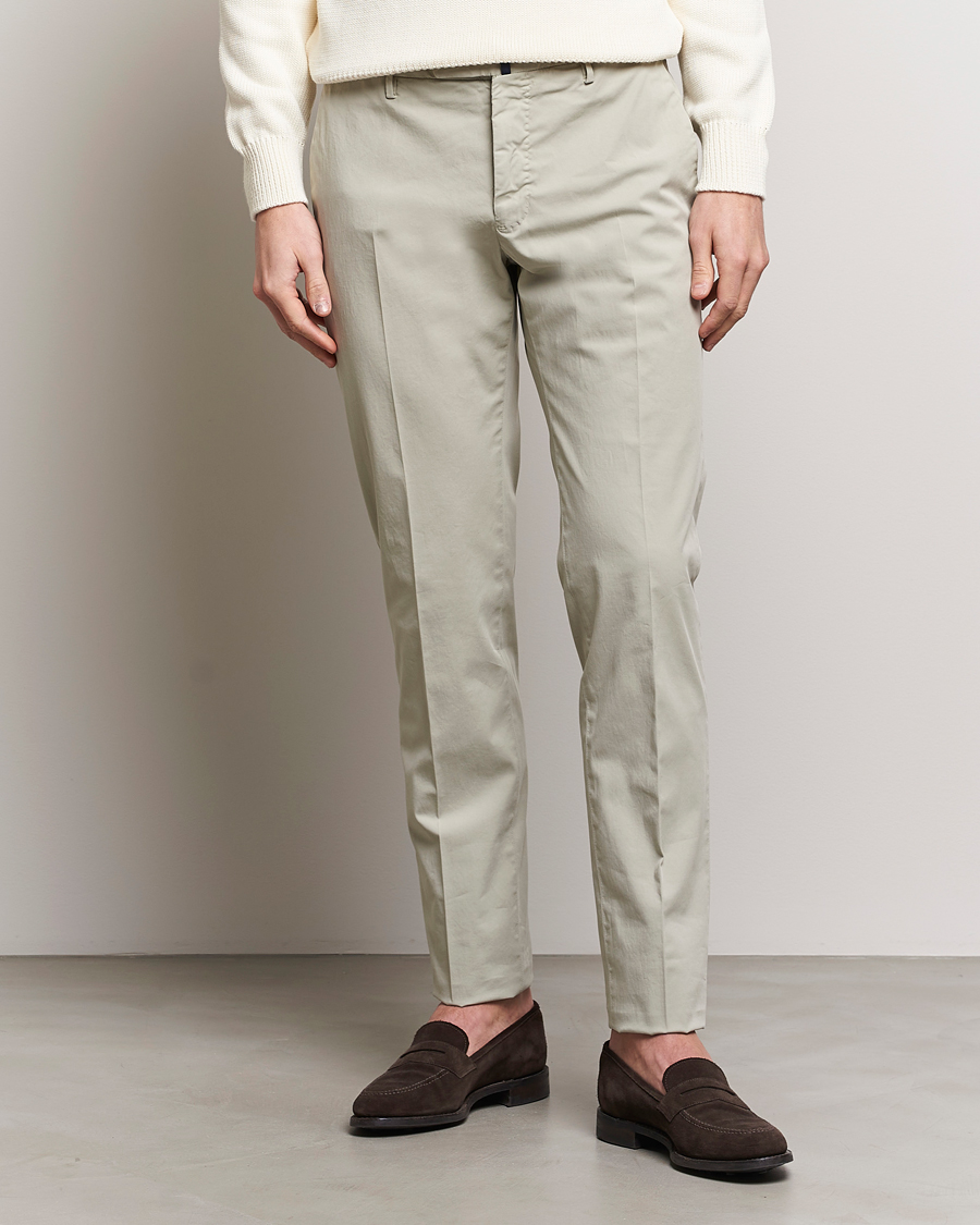 Herre | Slowear | Incotex | Slim Fit Comfort Chinos Light Grey