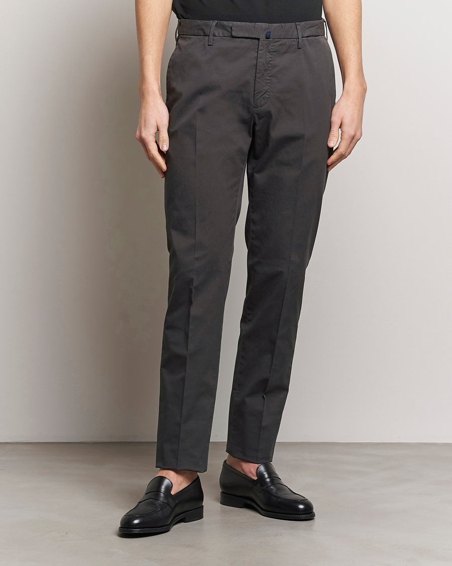 Herre | Slowear | Incotex | Slim Fit Comfort Chinos Charcoal