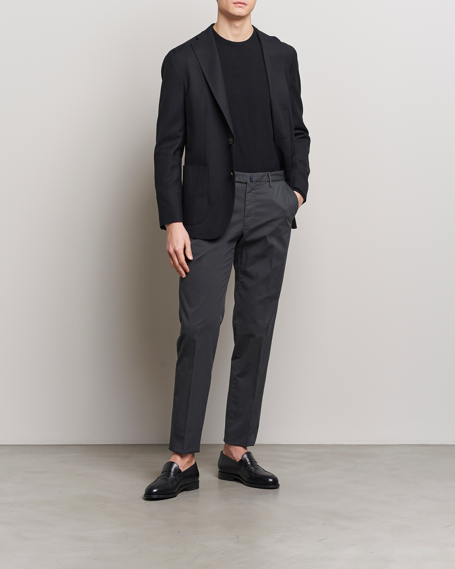 Herre | Bukser | Incotex | Regular Fit Comfort Chinos Charcoal