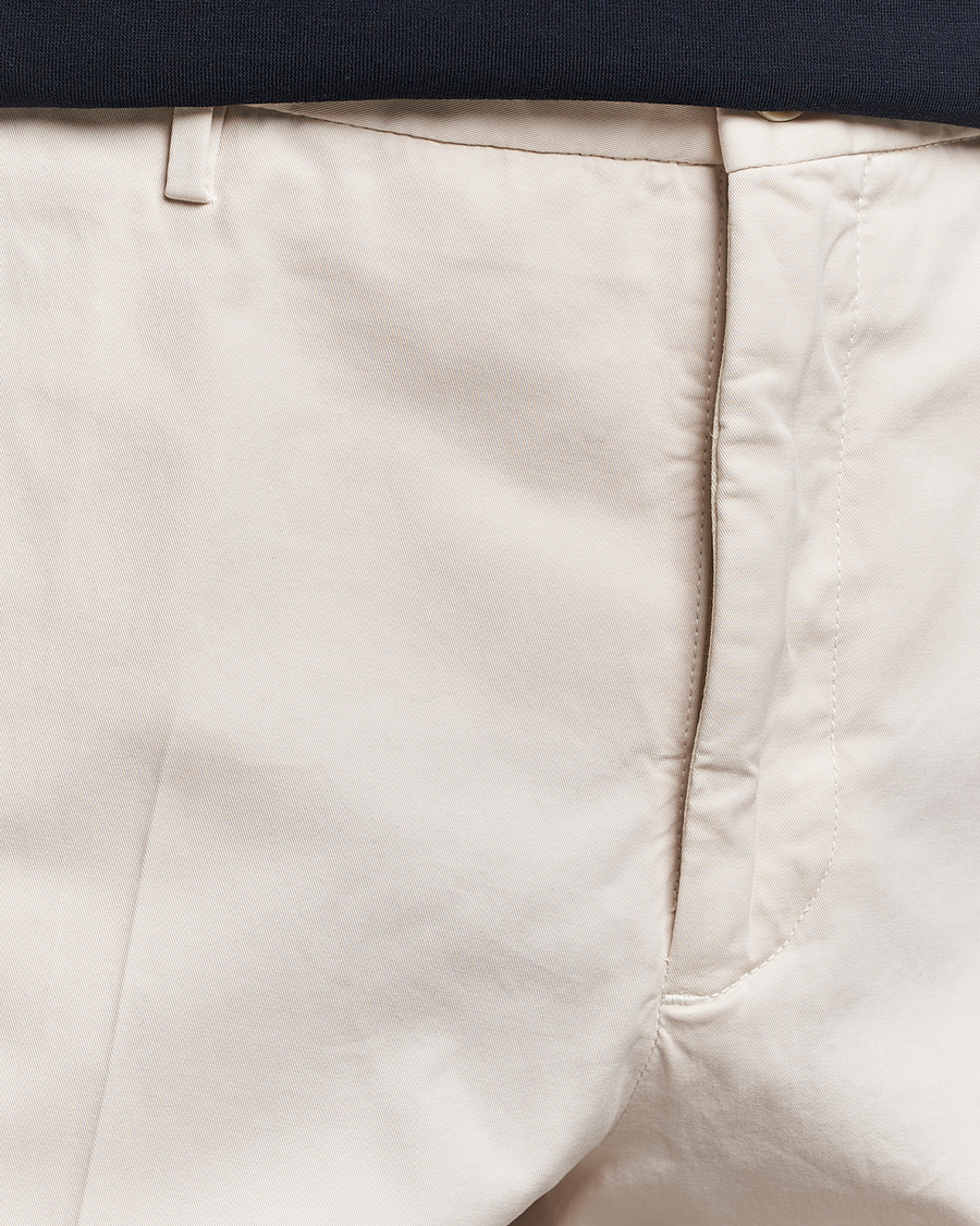 Herre | Bukser | Incotex | Straight Fit Garment Dyed Chinos Off White