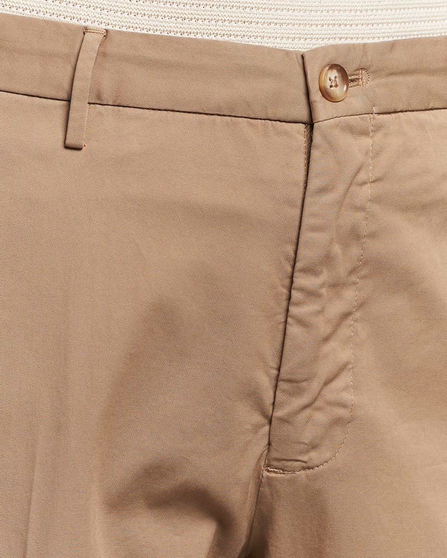 Herre | Bukser | Incotex | Straight Fit Garment Dyed Chinos Beige