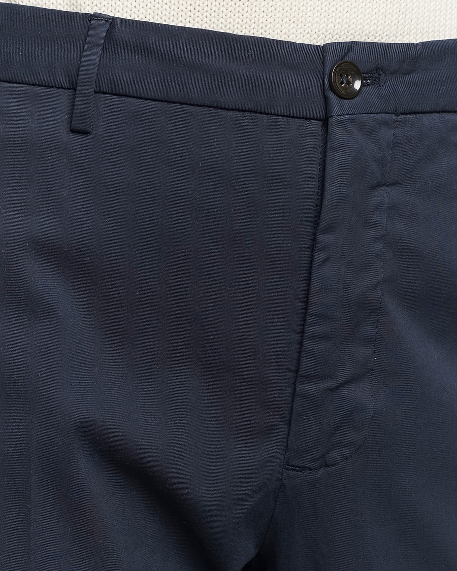 Herre | Bukser | Incotex | Straight Fit Garment Dyed Chinos Navy