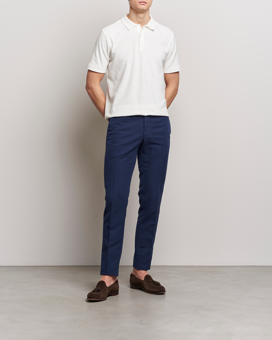 Herre | Bukser | Incotex | Slim Fit Chinolino Trousers Navy