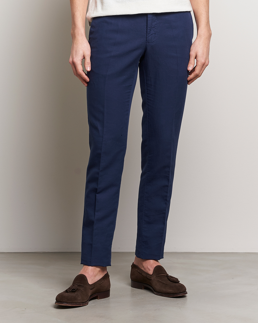 Herre | Avdelinger | Incotex | Slim Fit Chinolino Trousers Navy