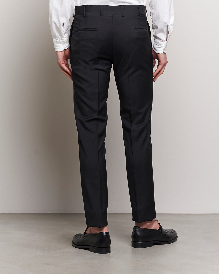 Herre | Bukser | Incotex | Slim Fit Tropical Wool Trousers Black