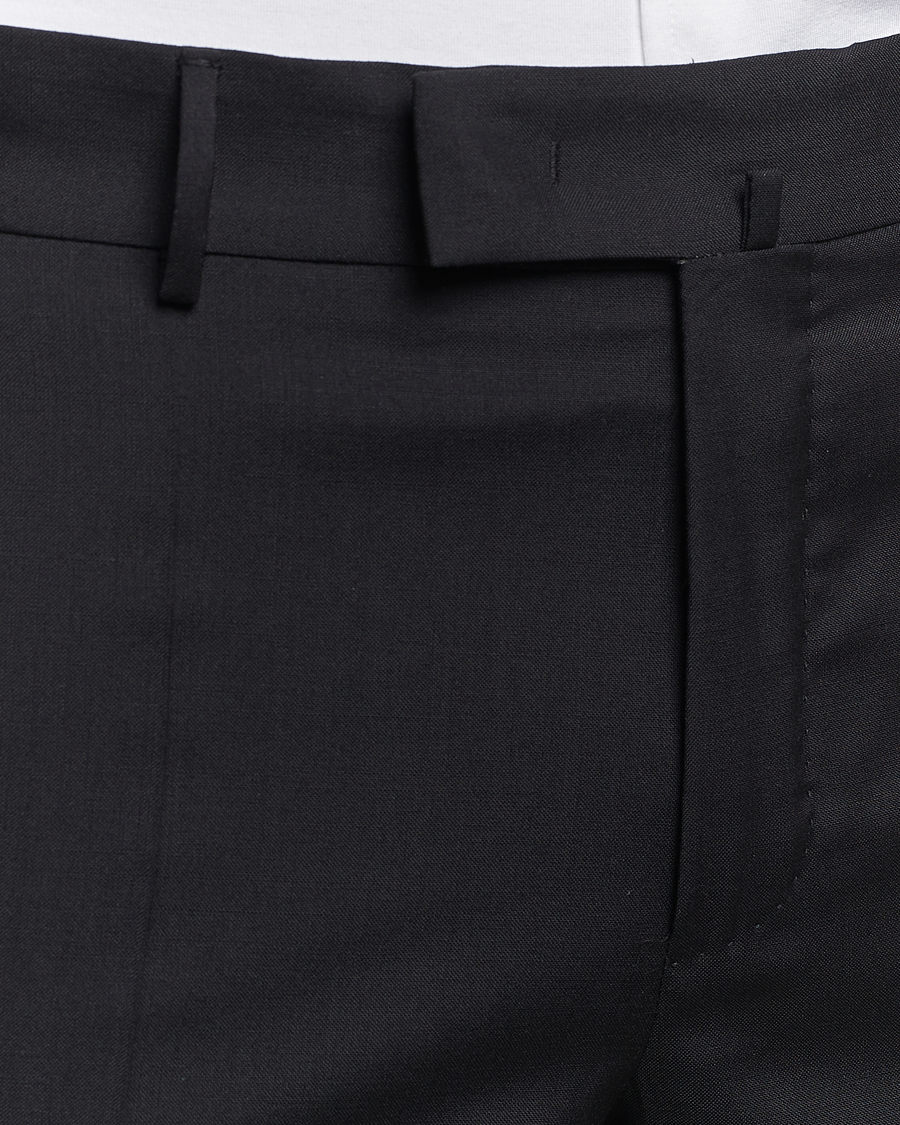 Herre | Bukser | Incotex | Slim Fit Tropical Wool Trousers Black