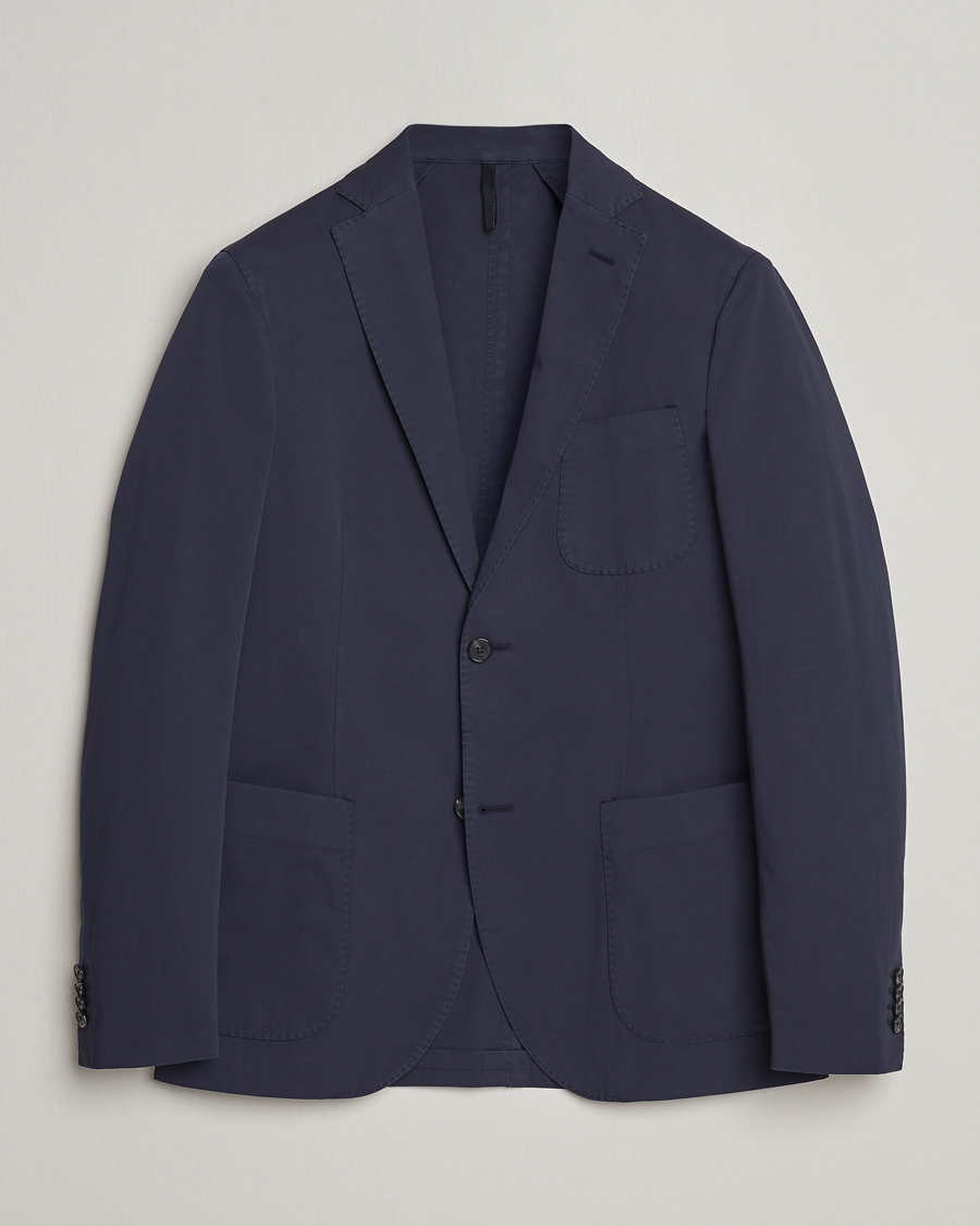 Herre | Dressjakker | Incotex | Unconstructed Comfort Cotton Blazer Navy