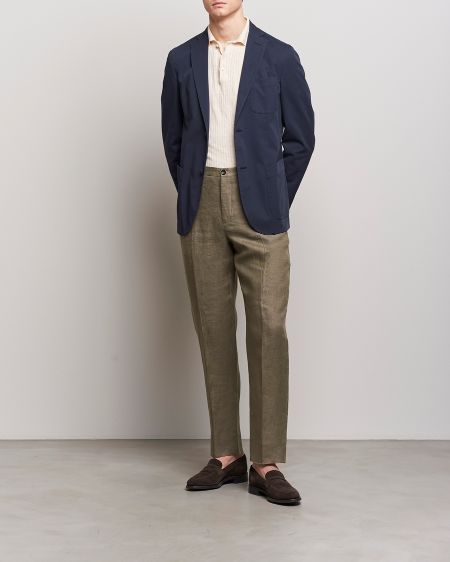 Herre | Dressjakker | Incotex | Unconstructed Comfort Cotton Blazer Navy