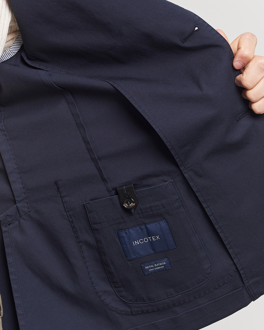 Herre | Dressjakker | Incotex | Unconstructed Comfort Cotton Blazer Navy