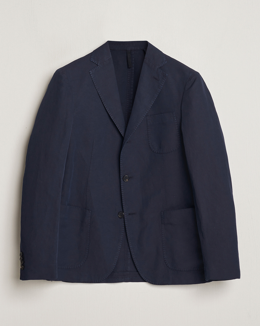 Herre | Dressjakker | Incotex | Unconstructed Chinolino Blazer Navy