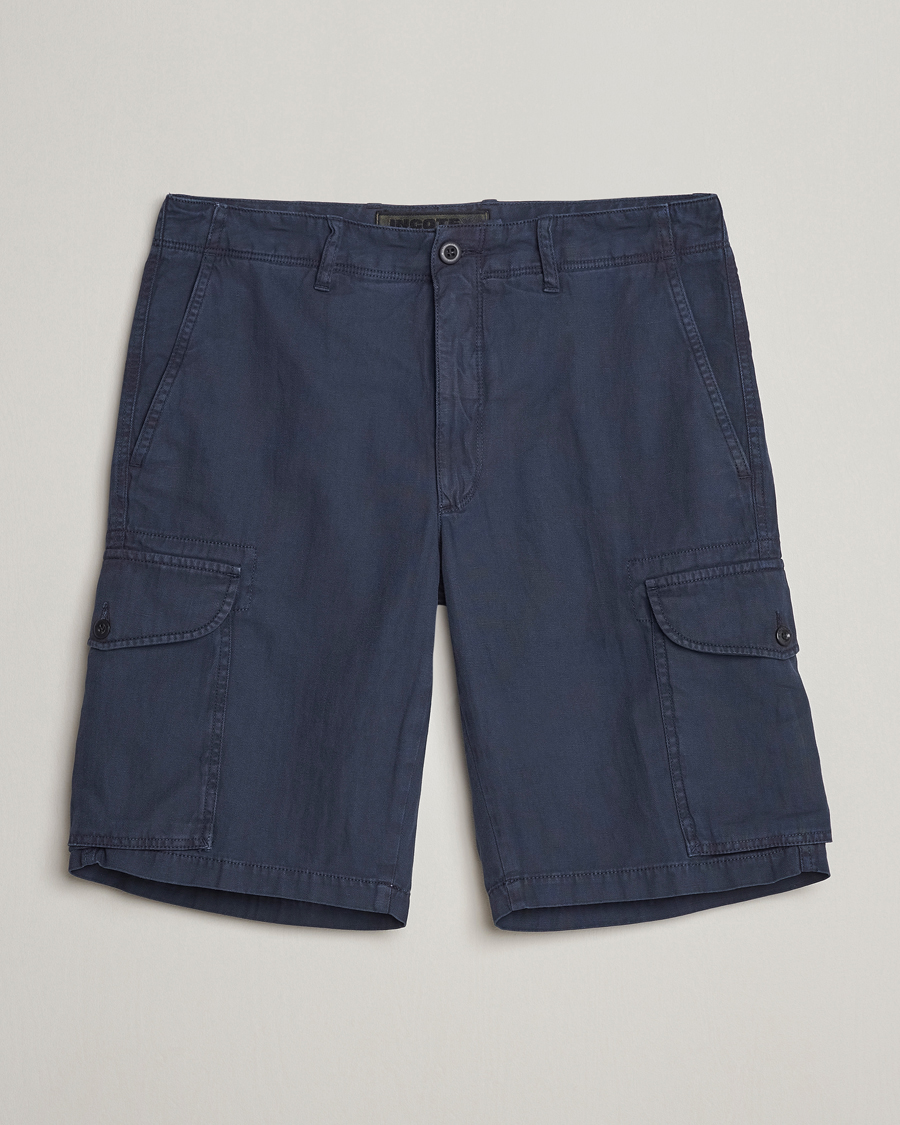 Herre | Shorts | Incotex | Cotton Cargo Shorts Navy
