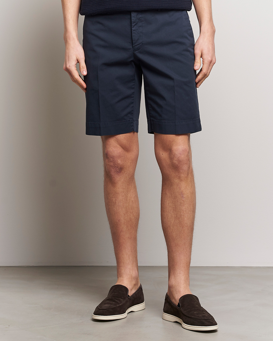 Herre | Chinosshorts | Incotex | Cotton Comfort Shorts Navy