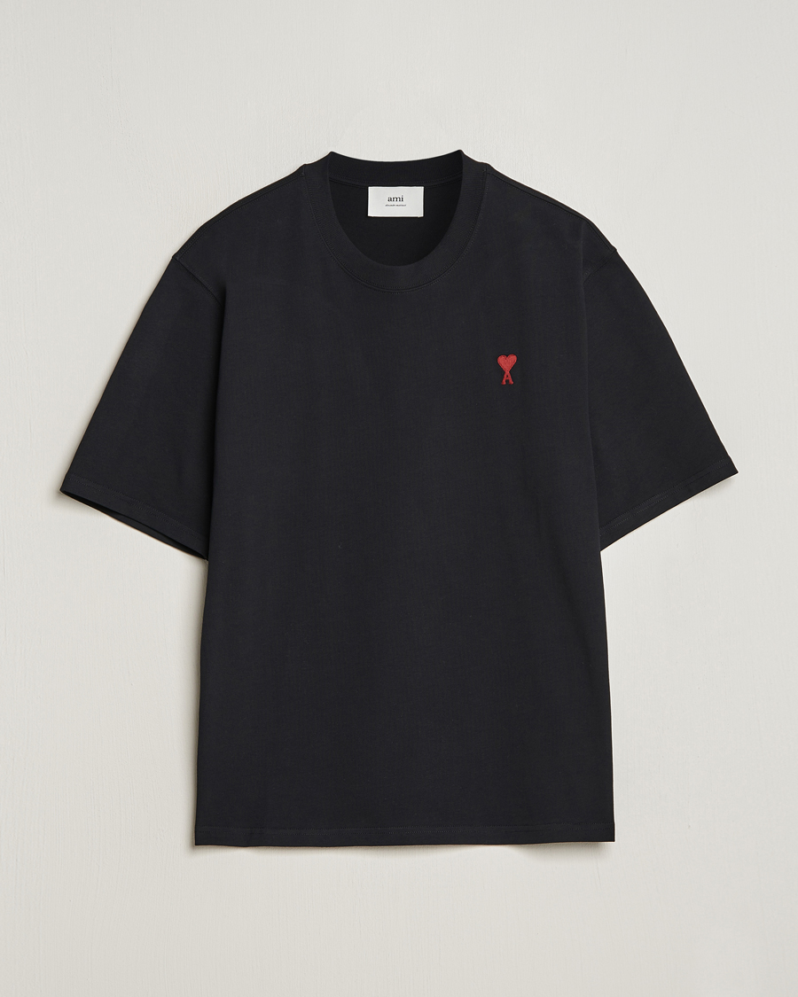 Herre | T-Shirts | AMI | Heart Logo T-Shirt Black