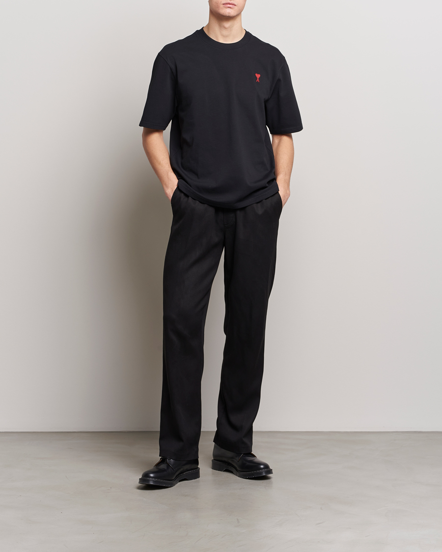 Herre | T-Shirts | AMI | Heart Logo T-Shirt Black