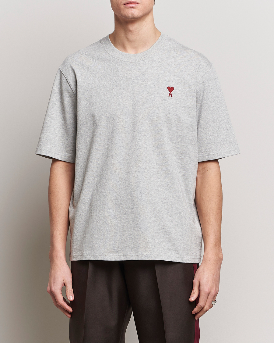 Herre |  | AMI | Heart Logo T-Shirt Heather Grey