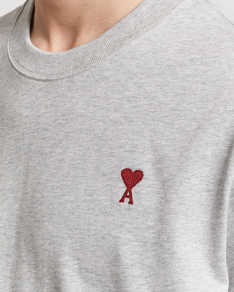Herre | T-Shirts | AMI | Heart Logo T-Shirt Heather Grey