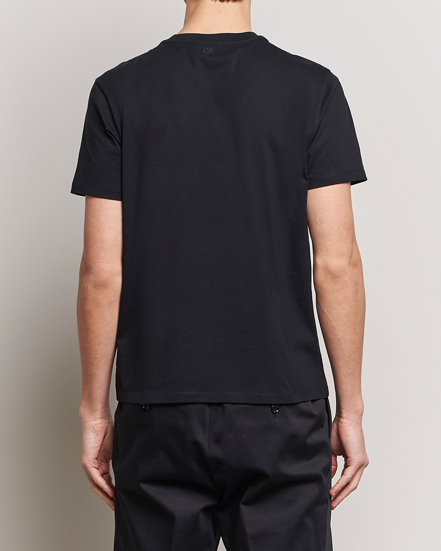 Herre | T-Shirts | AMI | Tonal Heart Logo T-Shirt Black