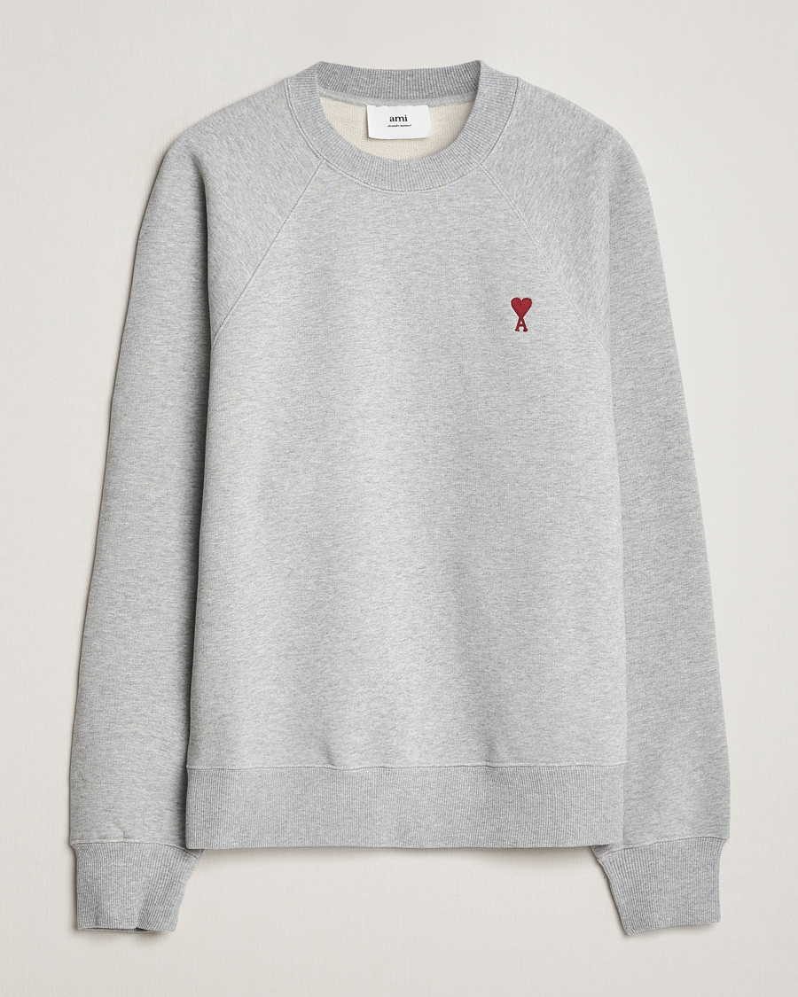 Herre | Gensere | AMI | Heart Logo Sweatshirt Heather Grey