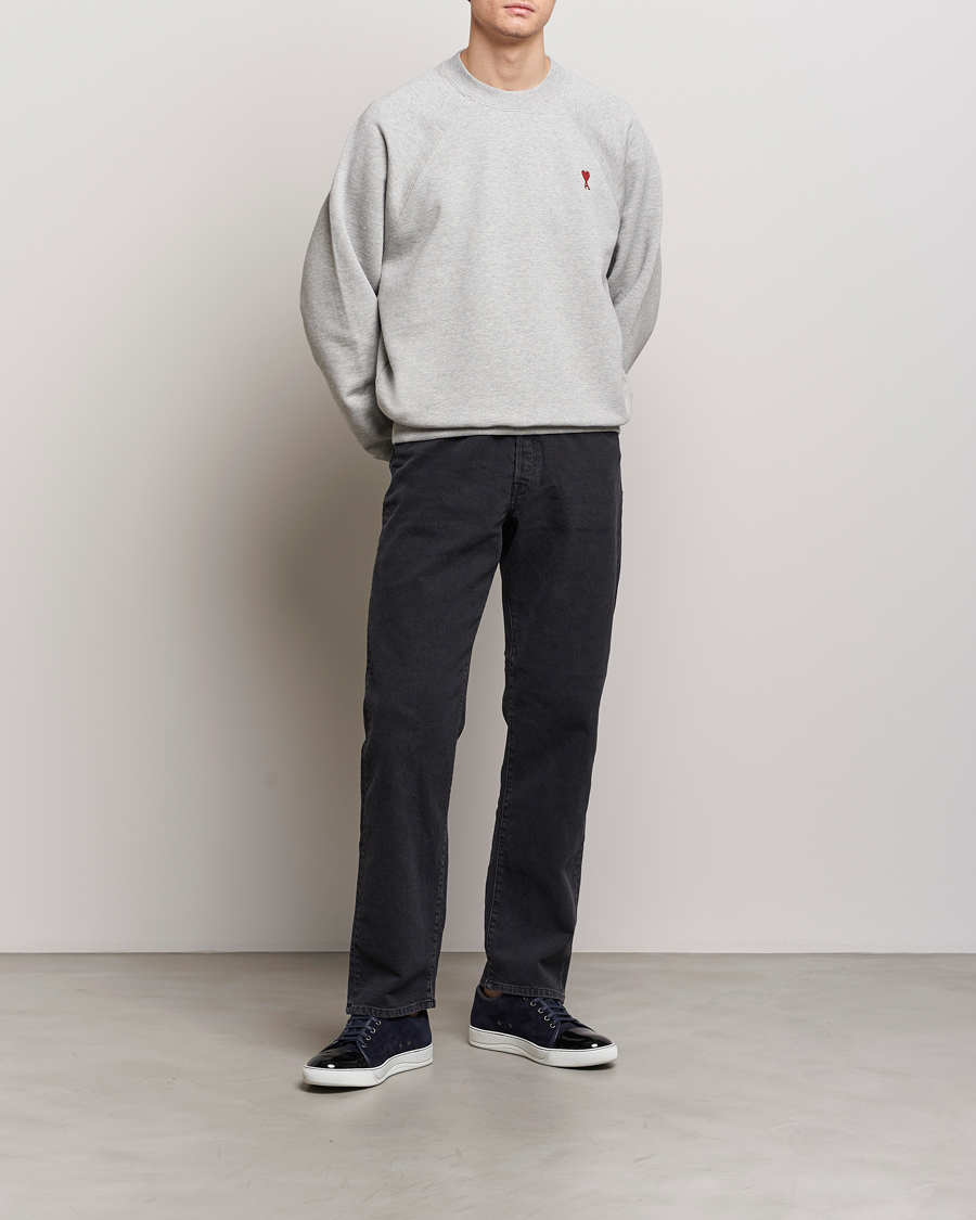 Herre | Gensere | AMI | Heart Logo Sweatshirt Heather Grey