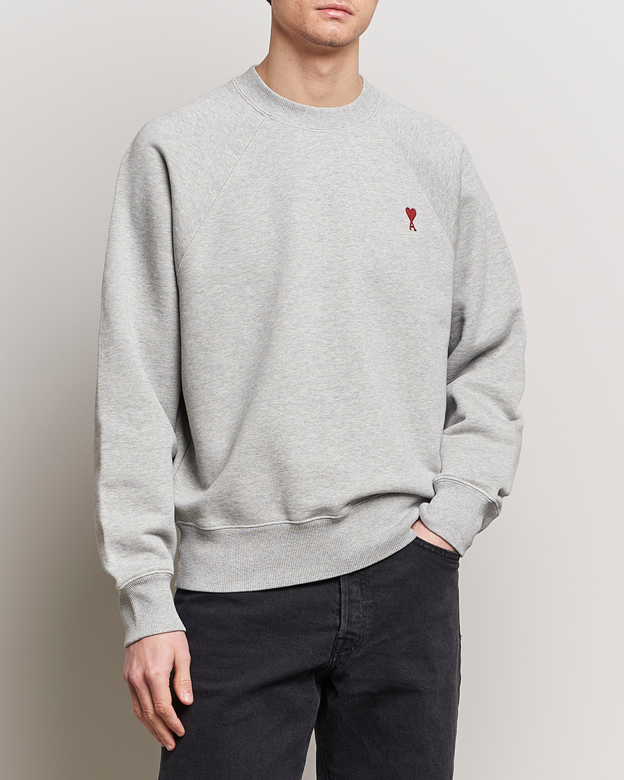 Herre | AMI | AMI | Heart Logo Sweatshirt Heather Grey