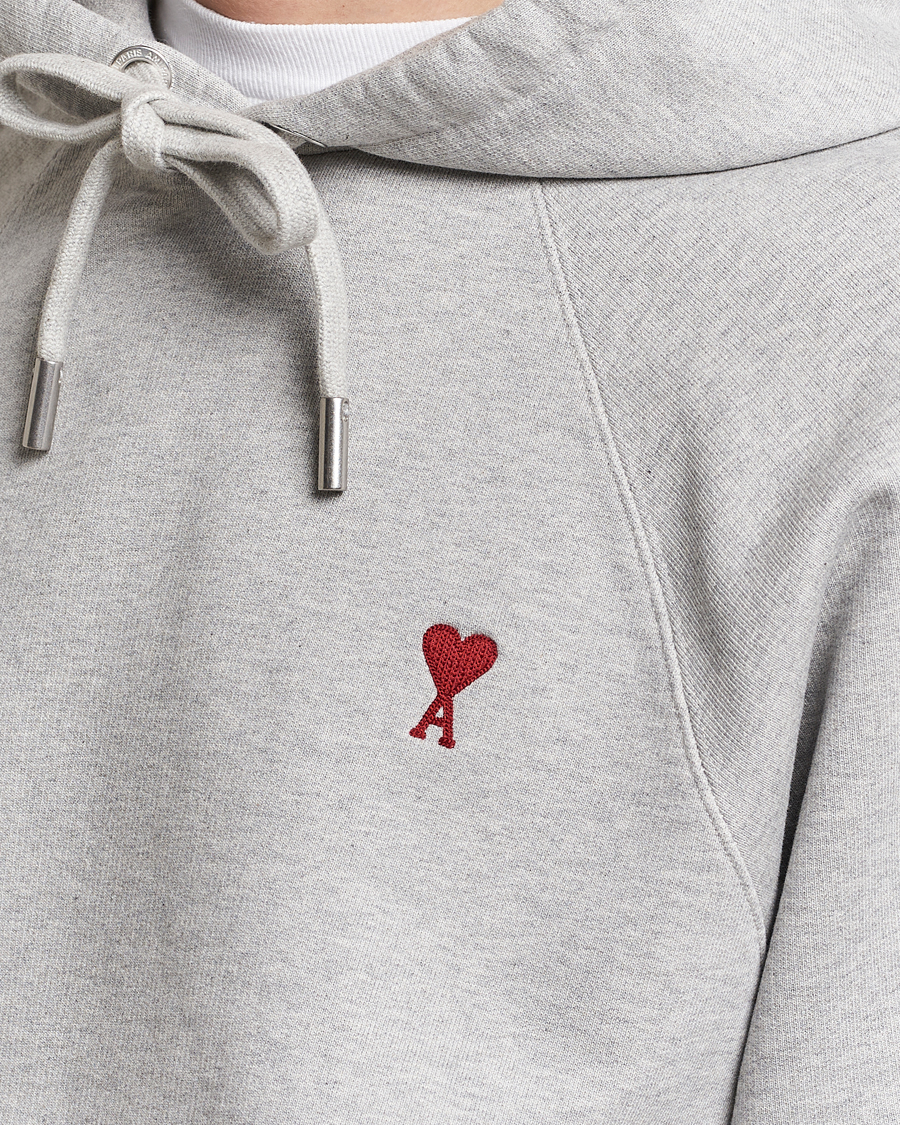 Herre | Gensere | AMI | Heart Logo Hoodie Heather Grey