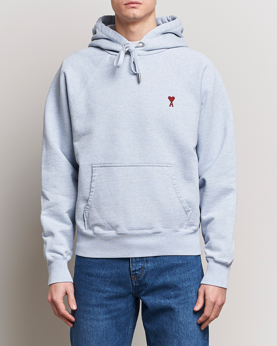 Herre | Hettegensere | AMI | Heart Logo Hoodie Heather Blue