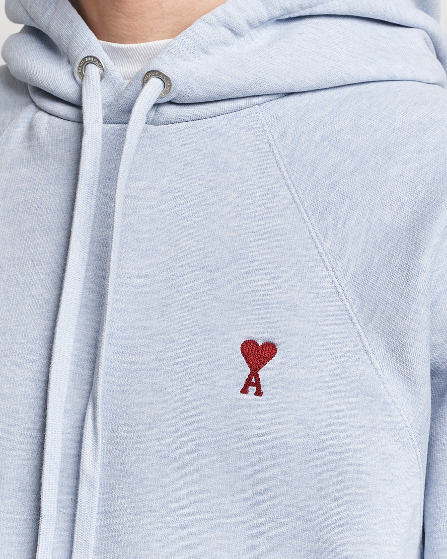 Herre | Gensere | AMI | Heart Logo Hoodie Heather Blue