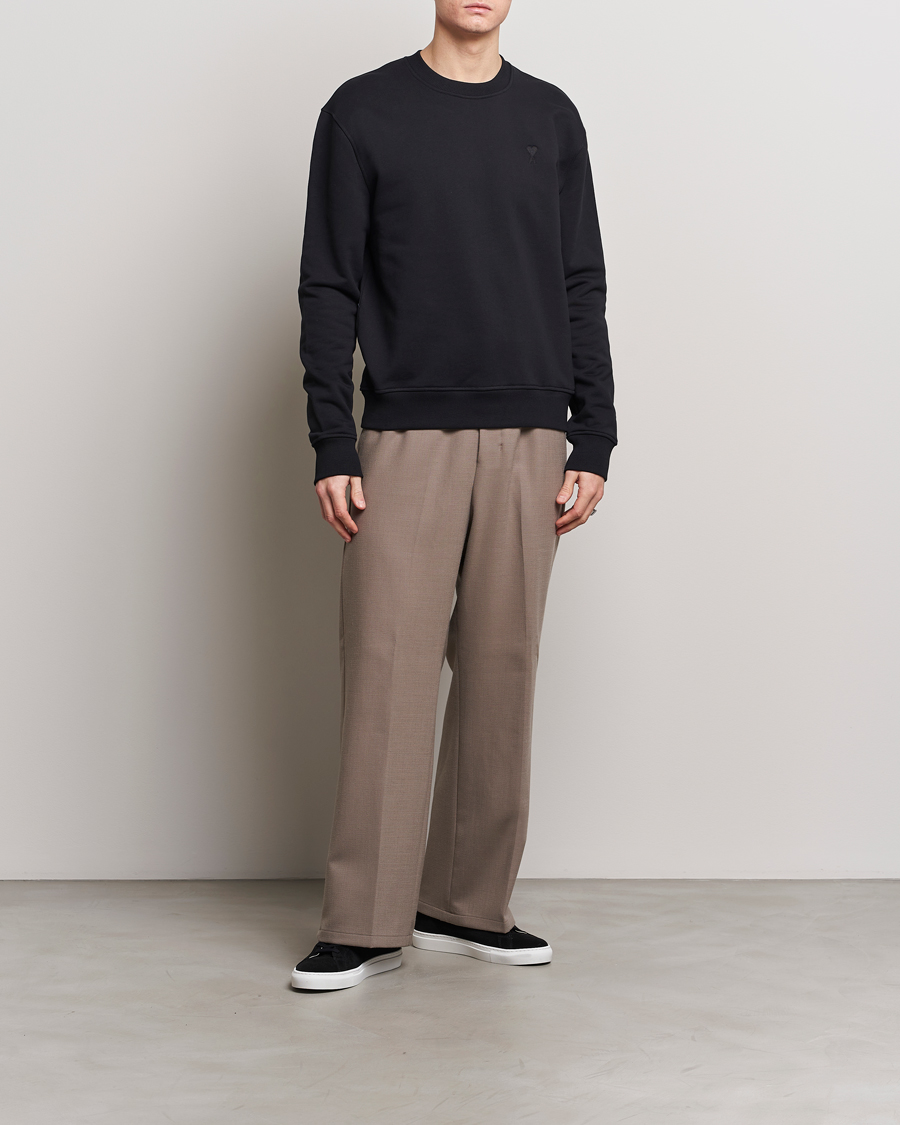 Herre | Gensere | AMI | Tonal Heart Logo Sweatshirt Black