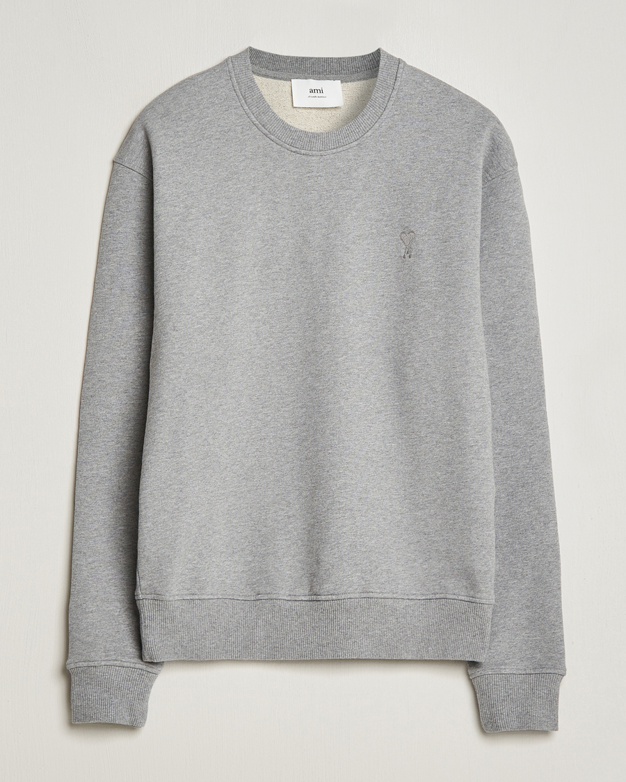 Herre | Gensere | AMI | Tonal Heart Logo Sweatshirt Heather Grey