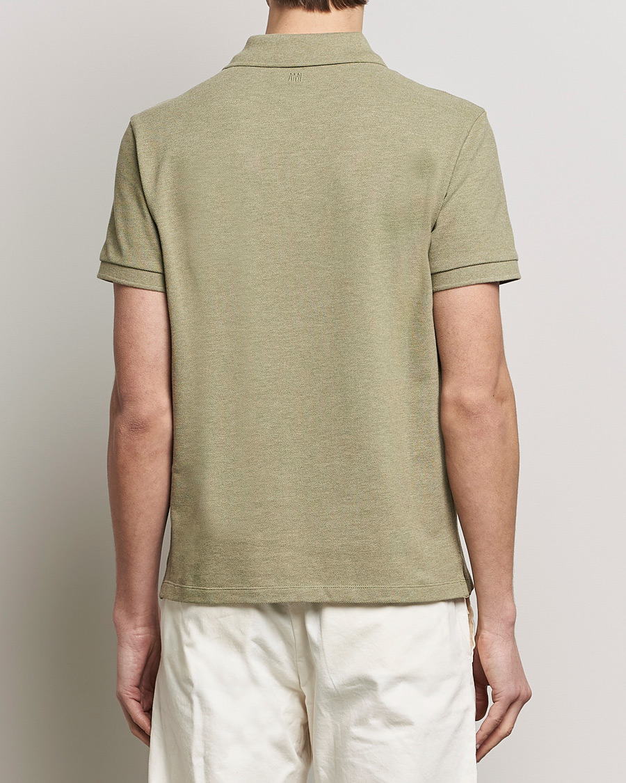 Herre | Pikéer | AMI | Heart Logo Piquet Polo Heather Sage