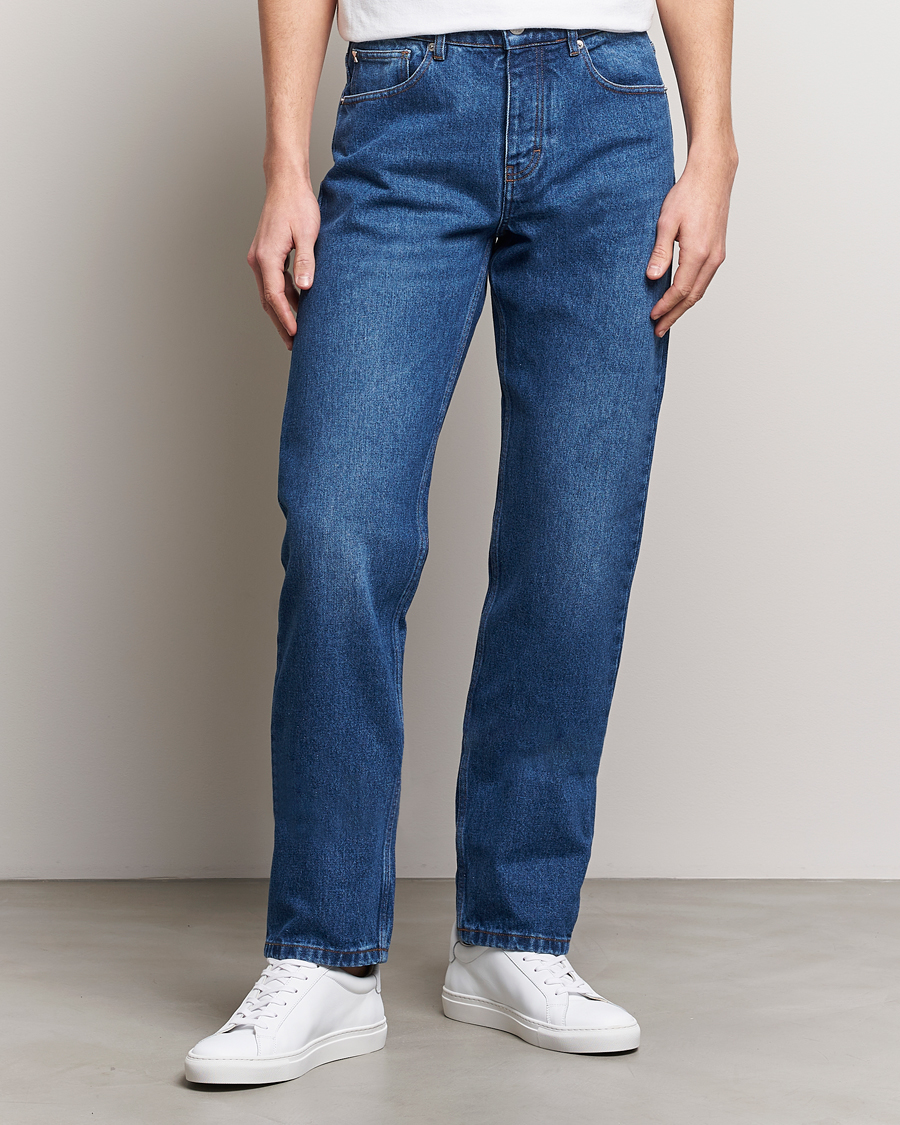 Herre | Blå jeans | AMI | Classic Fit Jeans Used Blue