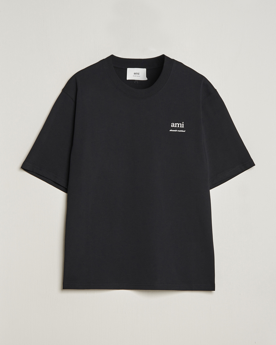 Herre | T-Shirts | AMI | Logo T-Shirt Black