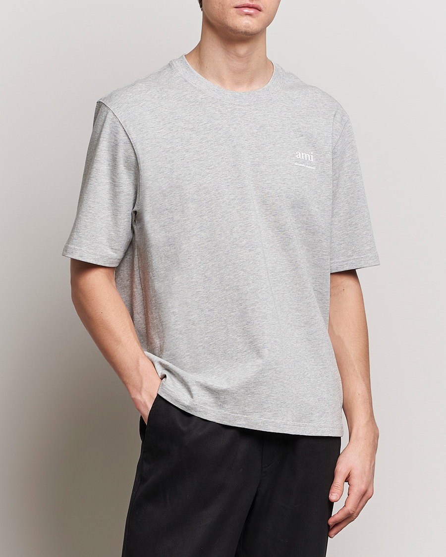 Herre | Tøj | AMI | Logo T-Shirt Heather Grey